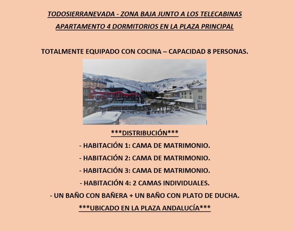 Todosierranevada Zona Baja - Apartamentos De 4 Dormitorios - Junto A Los Telecabinas เซียร์ราเนบาดา ภายนอก รูปภาพ